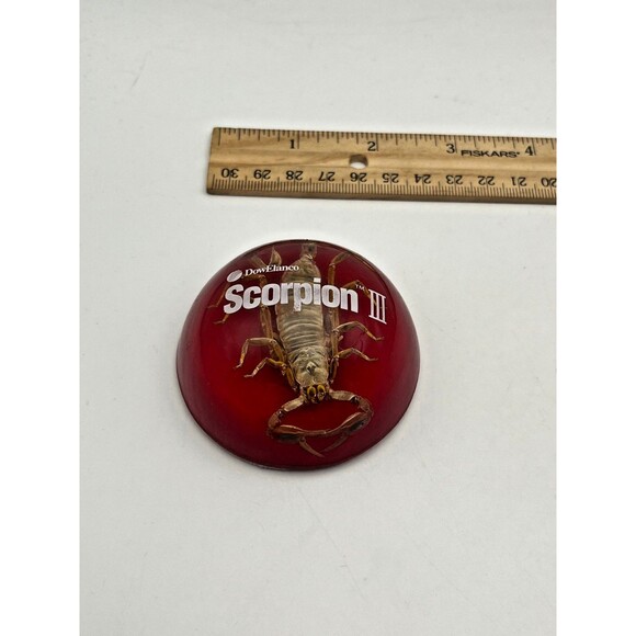 Vintage Real Scorpion Dow Elanco Scorpion III Herbicide Paperweight - Picture 2 of 5